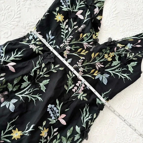 Lulu's Black Floral Embroidered Maxi Dress - Picture 8 of 9